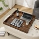 preview thumbnail 30 of 76, KINWELL Square Black Walnut Wood Serving Tray Ottoman Tray with Handles 28" x 28" x 2.4"