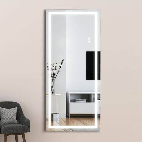 Framless LED Full Length Wall Mounted Mirror, Hanging Mirror