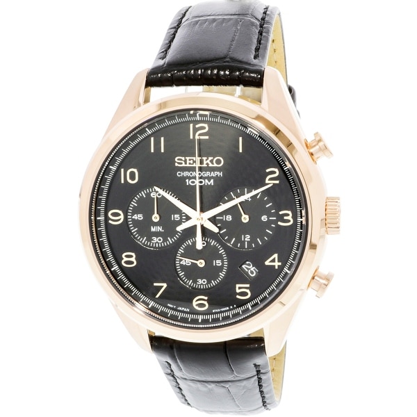 seiko chronograph 100m rose gold