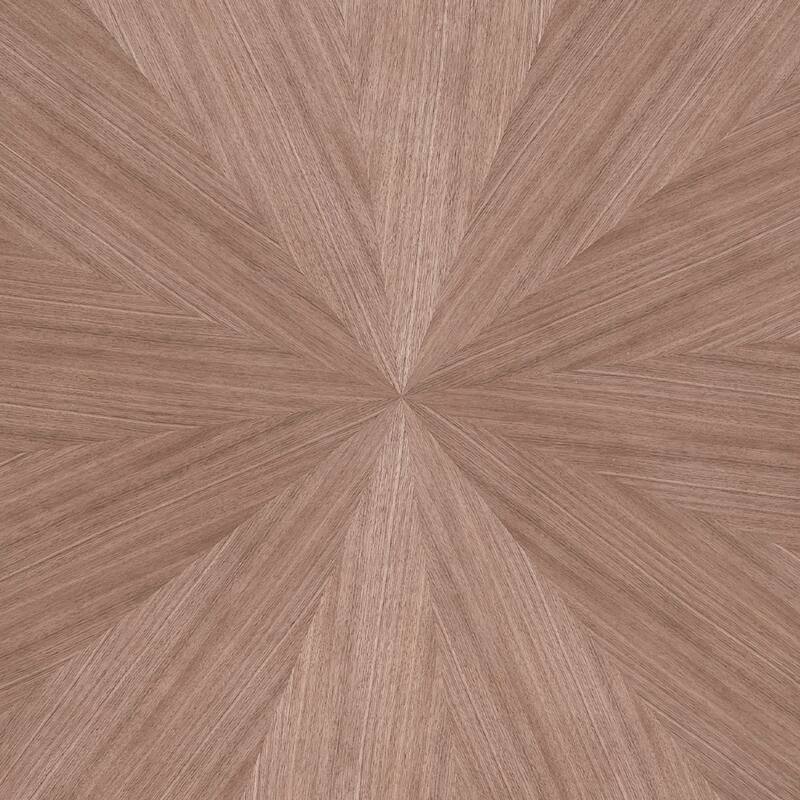 Koen Round Dining Table, Scandinavian Style, Walnut Brown Wood 47 Inch