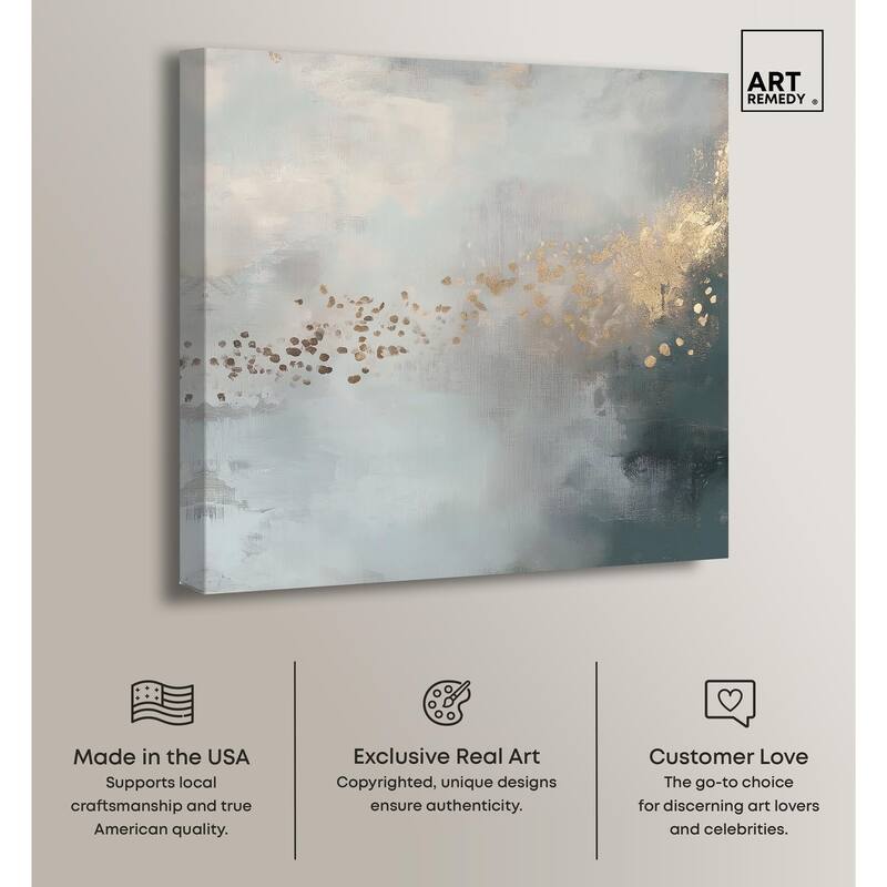 Silvered Hues and Gold I Canvas by Art Remedy, Gallery Wrapped