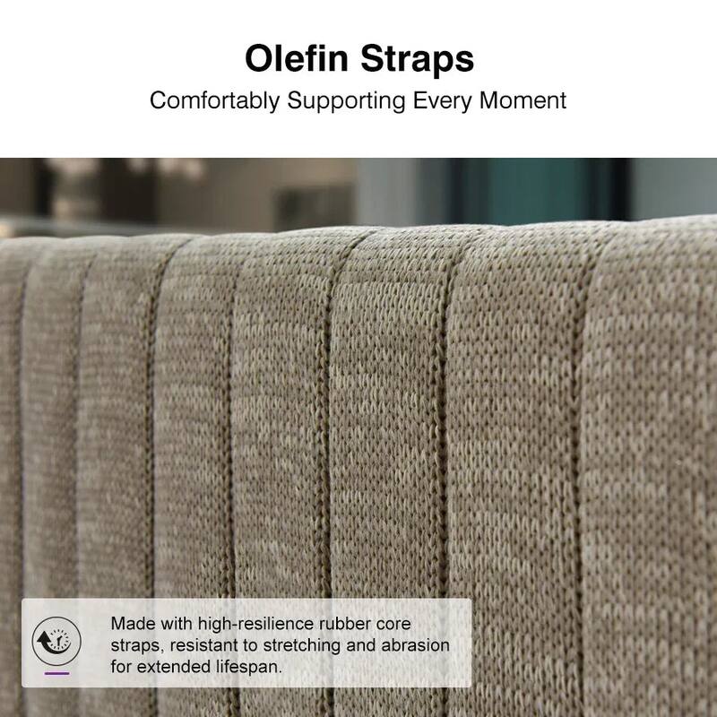 PURPLE LEAF Santorini 4-10 Piece Khaki Patio Sectional Sofa Set with Ottoman Cushions Poolside Garden Outdoor Conversation Sets