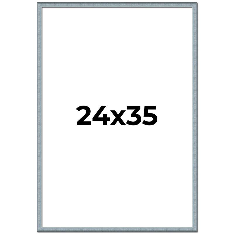 24x35 Frame Rustic Sky Blue Solid Wood Picture Frame | 0.75 Inch