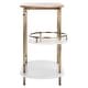 preview thumbnail 37 of 55, SAFAVIEH Iva 17.7-Inch Swivel 3-Tier Metal Bar Cart - 29.53" W x 17.72" L x 32.76" H
