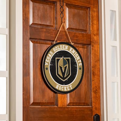 Vegas Golden Knights Wooden Door Decor Wall Sign - Multi-Color