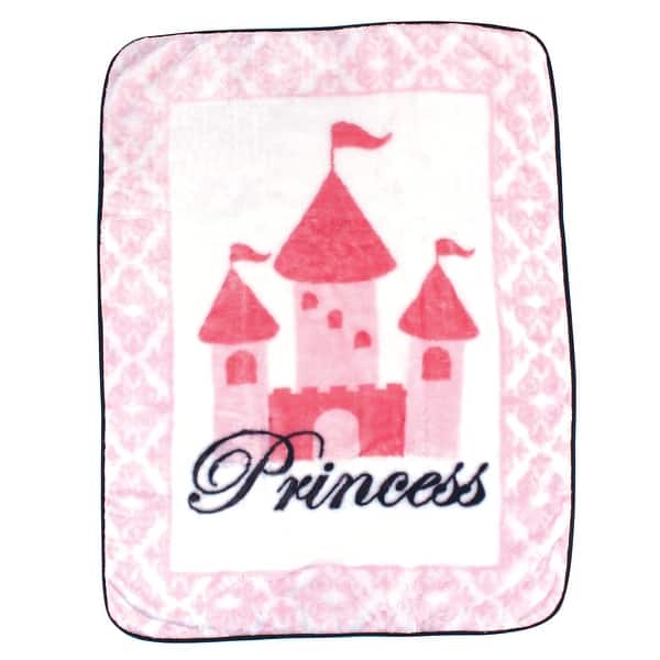 slide 1 of 1, Luvable Friends Baby Girl High Pile Plush Blanket, Princess, One Size - Princess - One Size Princess - One Size