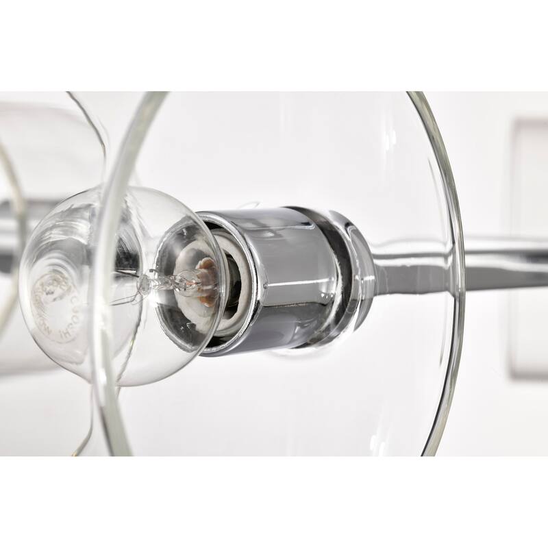 Marlowe 28 Inch 5 Light Chandelier Polished Nickel with Clear Glass - Polished Nickel