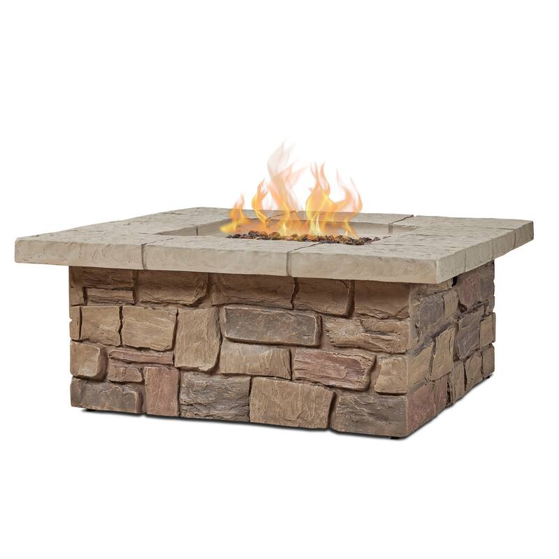Sedona 38" Sq LP Fire Table w/Natural Gas Conversion by Real Flame