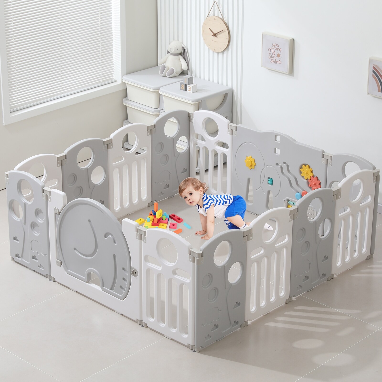 Foldable baby playpen bed 