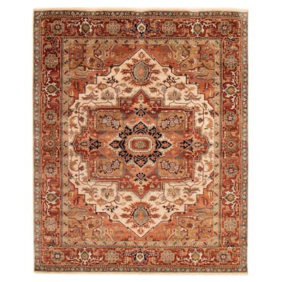 ECARPETGALLERY Hand-knotted Jules Sultane Ivory Wool Rug - 7'10 x 9'10