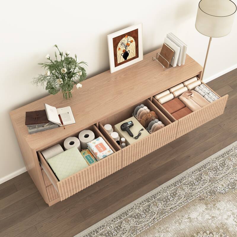 Large Floor Chest of Drawers 9 Drawer Dresser for Bedroom, Freestanding Storage Cabinet Side Table TV Stand