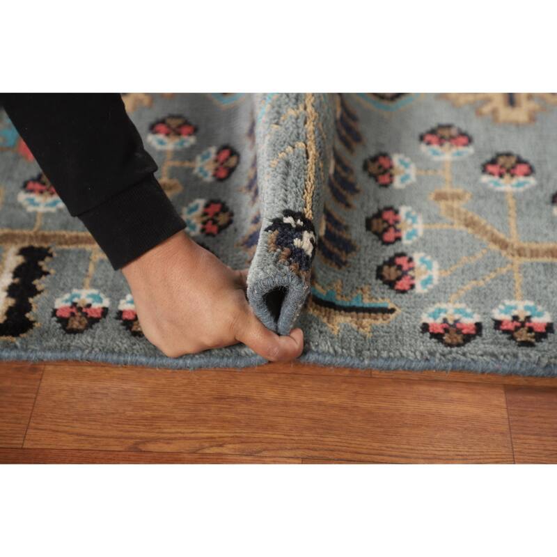 Gray Ziegler Indian Foyer Rug Handmade Wool Carpet - 3'1"x 4'11"