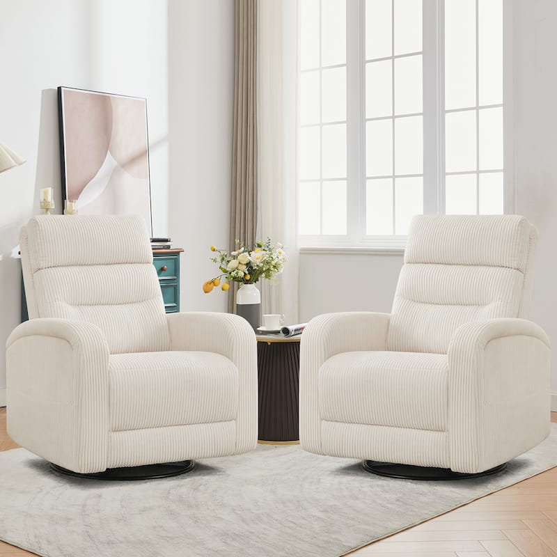 Swivel Glider Rocker Manual Recliner Set of 2