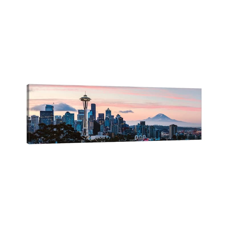 iCanvas "Seattle Skyline And Mt Rainier" by Matteo Colombo Canvas Print