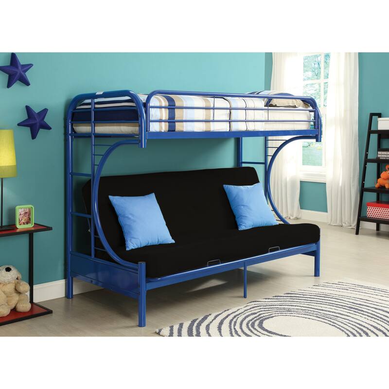 Lunar Twin/Full Bunk Bed with 2 Side Ladders