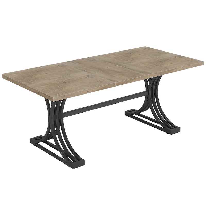 63'' Modern Executive Computer Desk with Trestles Legs, Large Writing Table for Home Office