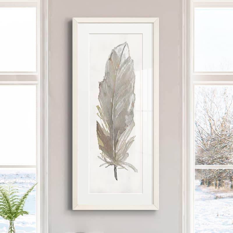 Neutral Feather III-Premium Gallery Framed Print