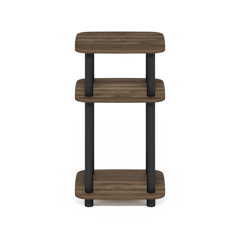 Furinno Just 3-Tier Turn-N-Tube Curve End Table, Side Table, 1-Pack