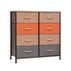 preview thumbnail 16 of 21, VredHom 8 Drawers Vertical Storage Tower Blue, Orange & Light Coffee - 8-drawer