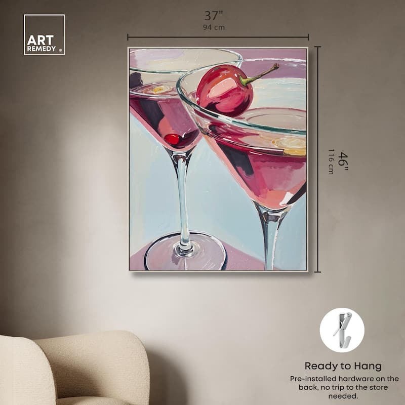 Cherry Cosmo Canvas by Art Remedy