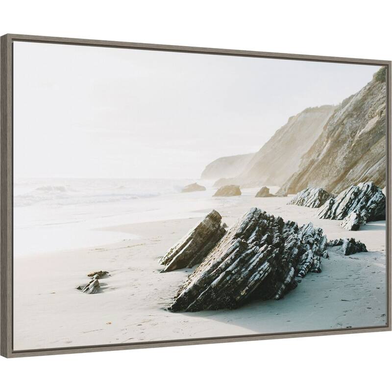 Salerno by Krista Broadway Framed Canvas Wall Art Print - Sylvie Greywash