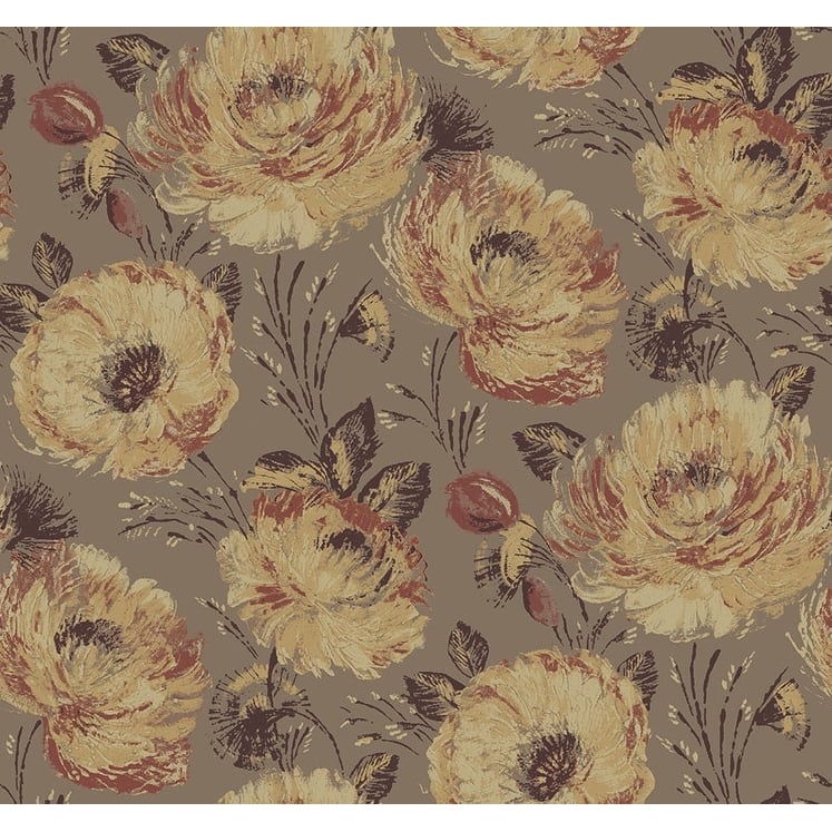 Seabrook Designs Cinna Floral Unpasted Wallpaper