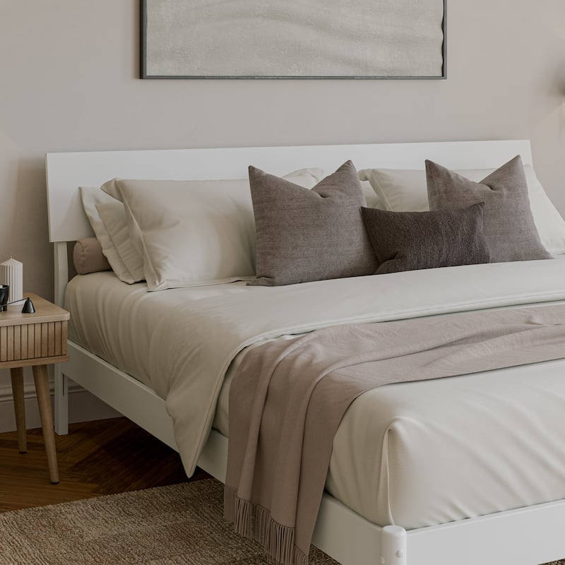 AFI Bradford Adjustable Wood Panel Headboard - White - King