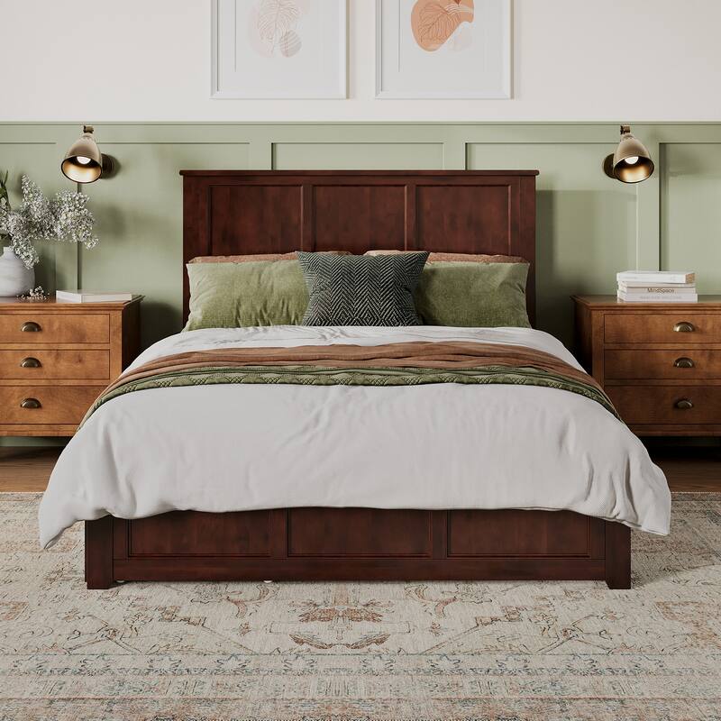 AFI Madison Platform Bed with Matching Footboard & Trundle