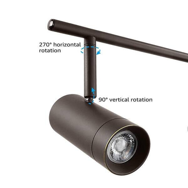 slide 5 of 7, 4-Light Modern Farmhouse Ceiling Track Lighting Industrial Spotlights Bronze