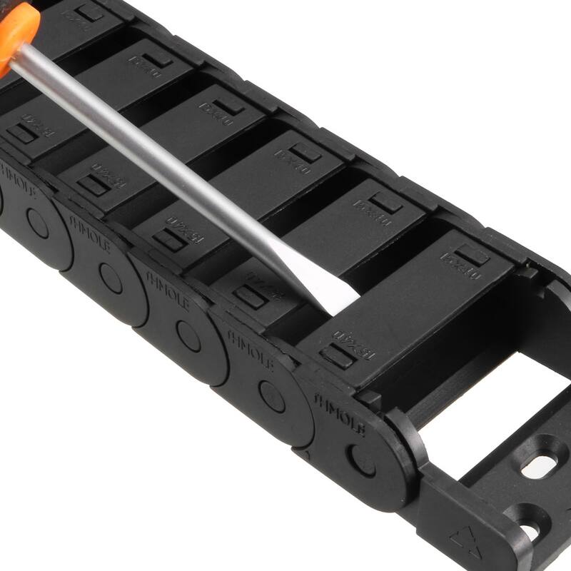 Drag Chain Cable Carrier Semi Enclosed with End Connectors 15X40mm 1M