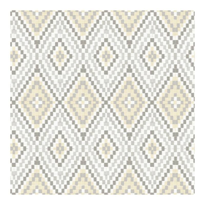 Chesapeake Ganado Beige Geometric Ikat Wallpaper - 20.5 x 396 x 0.025