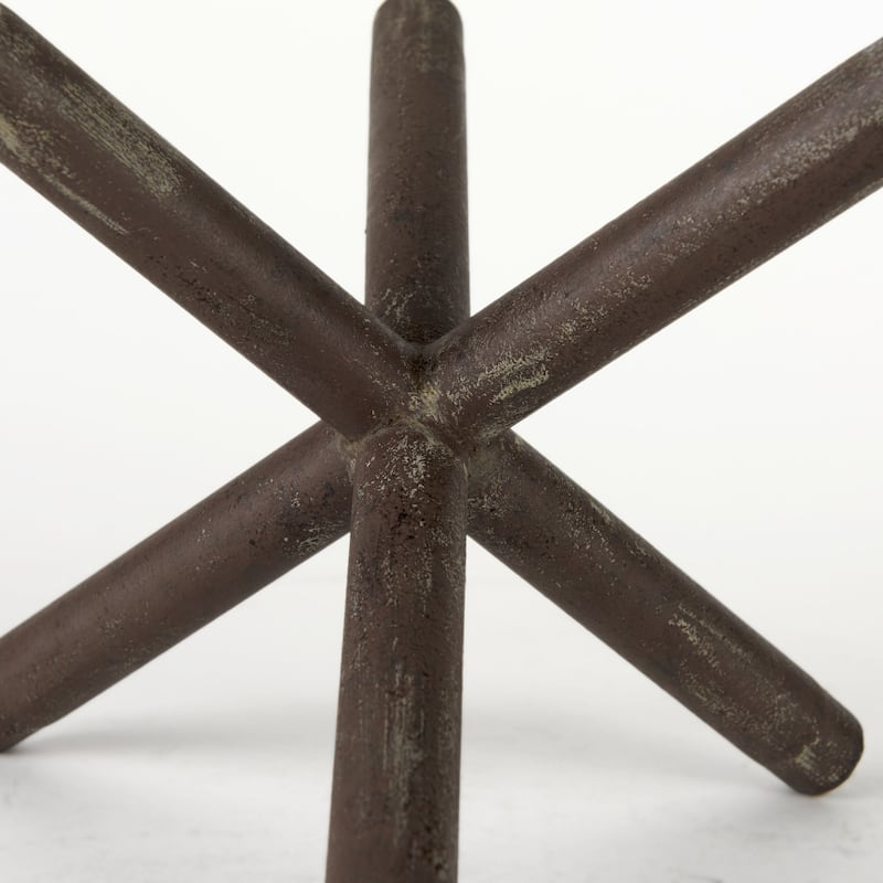 HomeRoots 10" Rustic Metal X Decorative Sculpture