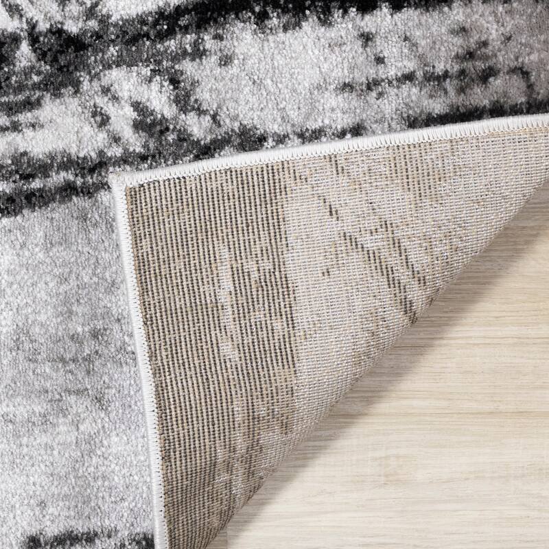 Perry Collection - Grey/White Modern Rug