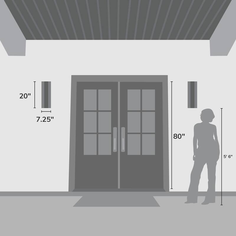 Hunter + Jasmine Roth Canoga Outdoor WeatherMax LED Wall Light - Contemporary - Patio, Porch, Entryway - Corrosion Resistant!