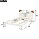 preview thumbnail 13 of 11, Twin Size Platform Bed With Bear Ears Shaped Headboard And Led