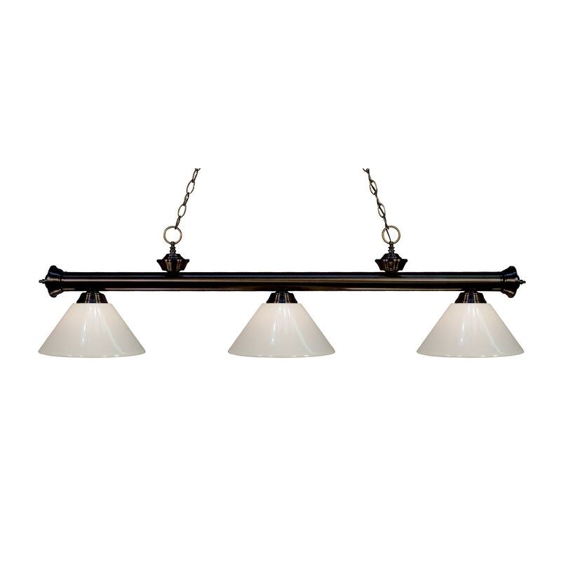 Z-Lite Riviera 3 Light 57" Wide Billiard Multi Light Pendant with - Bronze