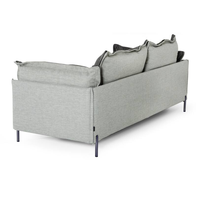 Divani Casa Mars Modern Grey & Dark Grey Fabric Sofa