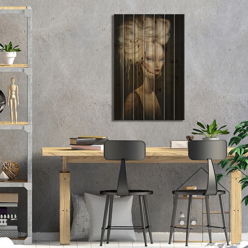MS. V Print On Wood by Lori Earley - Multi-Color