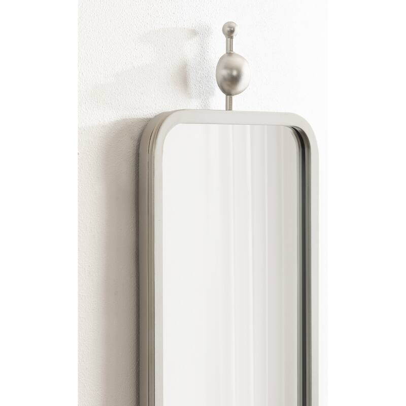 Kate and Laurel Kasota Slim Rectangle Mirror Metal