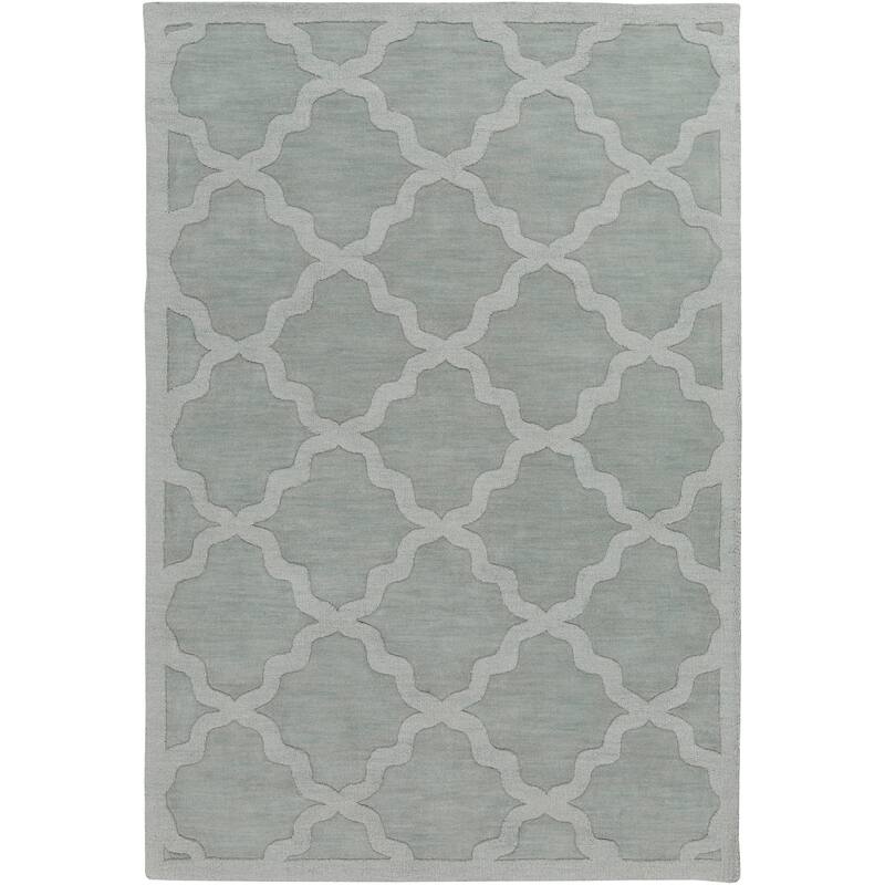Hand-Tufted Amy Tone-on-Tone Lattice Wool Area Rug