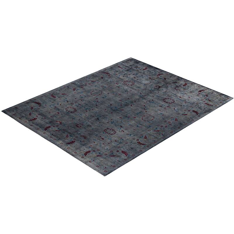 Contemporary Overdyed Wool Hand Knotted Area Rug - 8' 2" x 10' 1"
