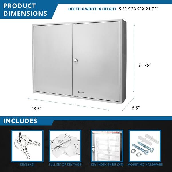 320 Capacity Fixed Position Key Cabinet with Key Lock