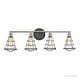 preview thumbnail 7 of 5, Luxury Vintage Bathroom Vanity Light, 11"H x 34.625"W, with Contemporary Style, Charcoal Finish by Urban Ambiance
