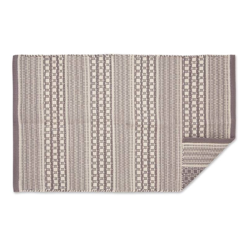 DII Stone Dobby Stripe Hand-Loomed Rug 2ft 6inx6 Ft - 36.0 In. L X 24.0 In. W X 0.2 In. H