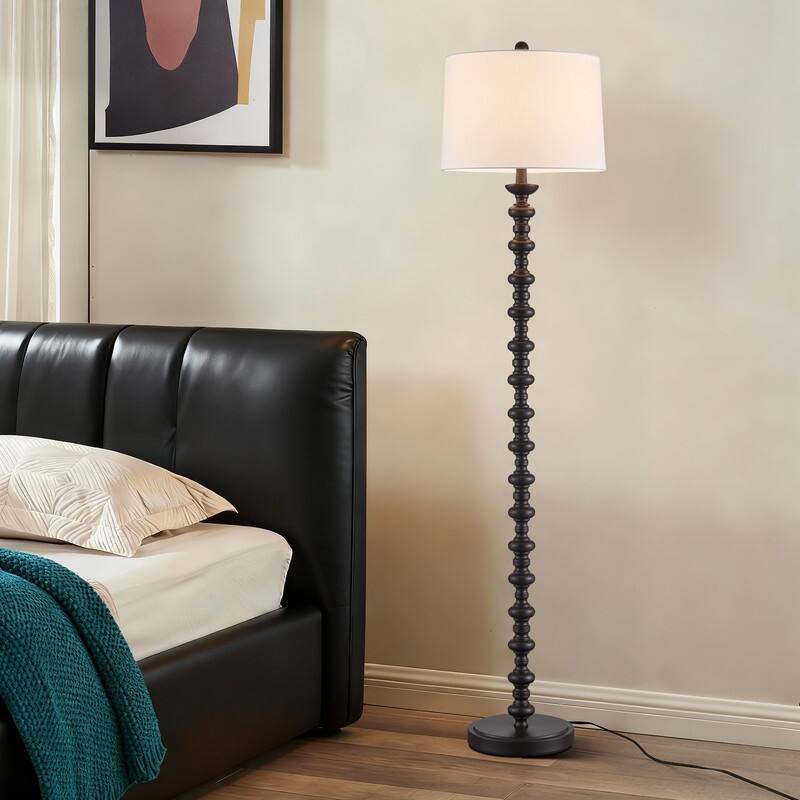 KWOTI 64''H Bronze Traditional Floor Lamp with Drum Shade