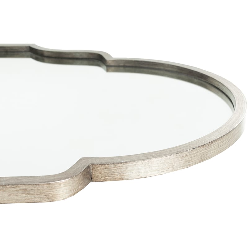Reyansh Antiqued Silver Arched Wall Mirror - 28.3" x 43.3"