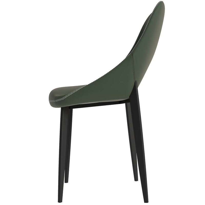Amalfi Set of 4 Dining Chairs - Stylish & Comfortable Curved Open Back Accent Chair - Versatile Seating for Home or Apartment