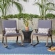 preview thumbnail 1 of 20, Champlain Outdoor Acacia Wood Rocking Chair with Water-Resistant Cushions (Set of 2) by Christopher Knight Home