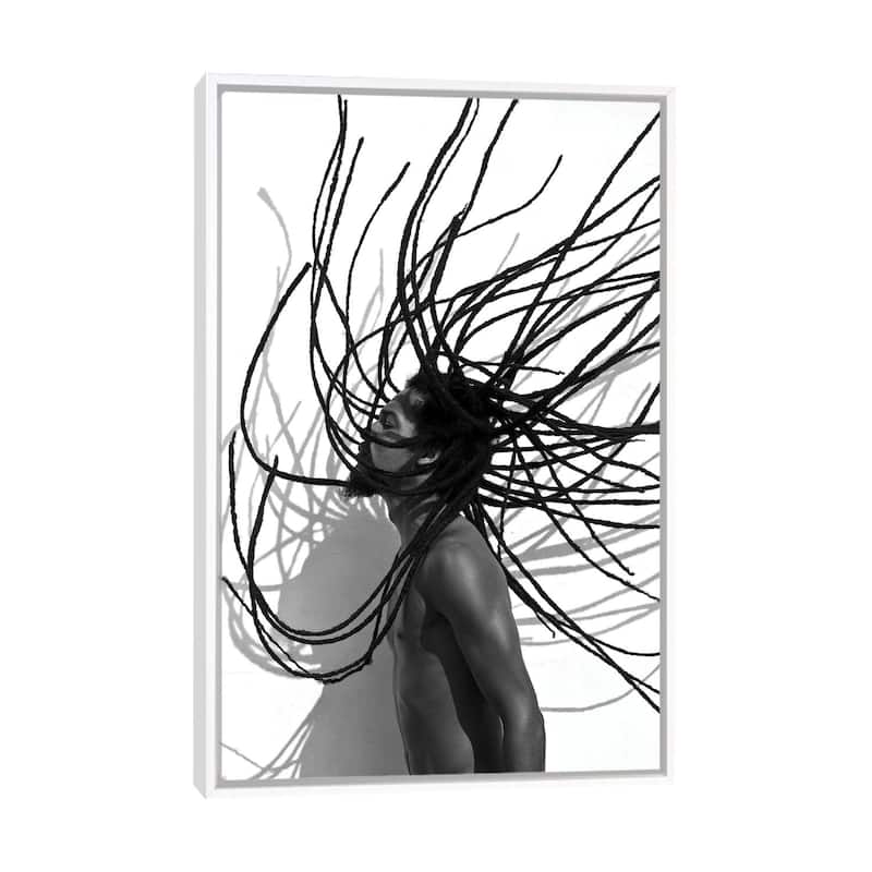 iCanvas "Locs" by Gregory Prescott Framed Canvas Print - White - 48x32