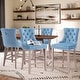 preview thumbnail 28 of 64, Contemporary Velvet Upholstered Counter Bar Stools Set of 4
